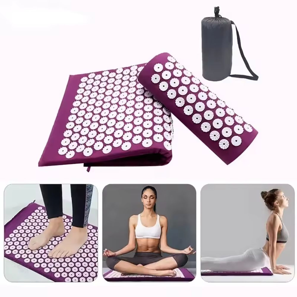 Acupressure Mat Set - مجموعة وسادة وحصيرة العلاج بالضغط لتخفيف